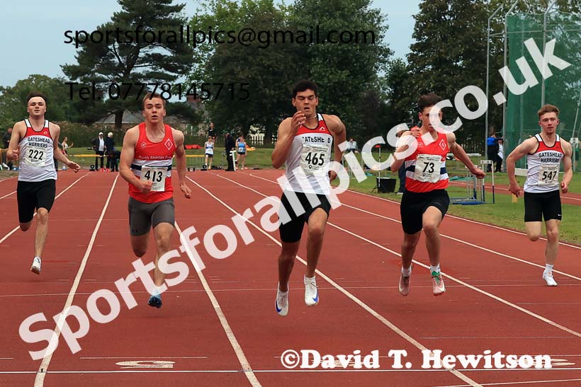 100 metres, 2025 NEGP No 5 Monkton, Wednesday, July 23rd. Photo: David T. Hewitson/Sports for All Pics